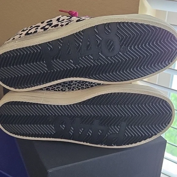 NEW P448 John Sneaker Silver Leopard Print Pink Laces Box Italy - 37 (6.5 - 7) - Picture 7 of 14